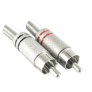 Wtyk RCA (cinch) na kabel metalowy