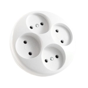 Rozgałęźnik 4 gniazda 16A (okrągłe)