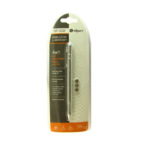 Wskaźnik laserowy 4w1 Latarka LED + laser + długopis + rysik PDA