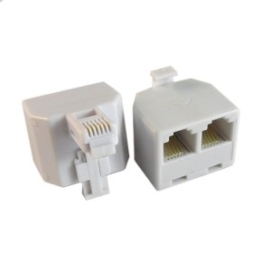 Rozdzielacz telefoniczny wtyk modularny na 2 gniazda modularne (6p6c)