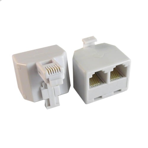 Rozdzielacz telefoniczny wtyk modularny na 2 gniazda modularne 6p6c