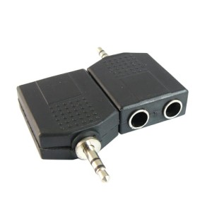 Rozgałęźnik wtyk Jack 3.5mm na dwa gniazda Jack 6.3mm stereo HQ
