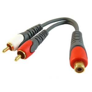 Przyłącze gniazdo RCA na 2 wtyki RCA P-K 0.15m