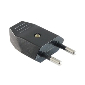 Wtyk sieciowy płaski czarny (do użytku domowego)