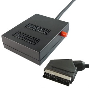 Przyłącze wtyk SCART na 2 gniazda SCARTz przełącznikiem (Eurozłącze)