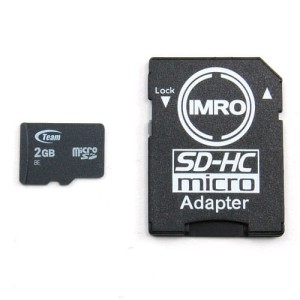 Karta pamięci micro SD 2 GB z adapterem Im/Int