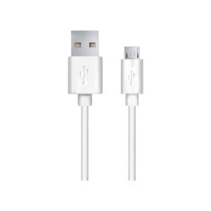 Przyłącze USB 2.0 wtyk A na wtyk microUSB, 1m, biały kolor
