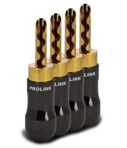 Wtyk bananowy audio Prolink TBC056 Premium 1 szt. pozłacane złącze Hi-Fi