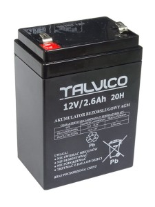 Akumulator żelowy bezobsługowy 12V 2,6Ah Talvico
