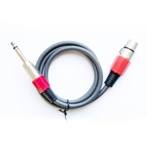 Przyłącze mikrofonowe 1m, wtyk Jack  6.3 na gniazdo  XLR