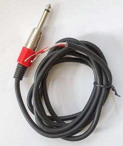 Przyłącze mikrofonowe wtyk Jack 6.3 mono na wolne końce - 2m