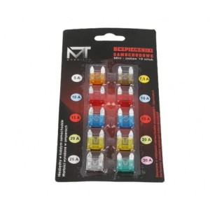 Zestaw bezpieczników samochodowych nożowych mikro