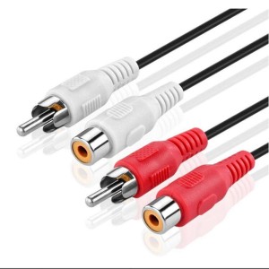 Przedłużacz 2 wtyki RCA (cinch) - 2 gniazda RCA (cinch) 3m