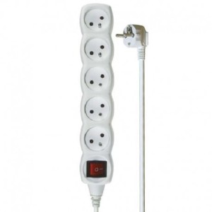 Przedłużacz - 5 gniazd z wyłącznikiem 10m