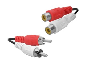 Przedłużacz 2 wtyki RCA (cinch) - 2 gniazda RCA (cinch) 10m