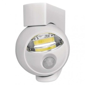 Lampka nocna 3W COB LED 3× AA, 90lm, czujnik ruchu, biała