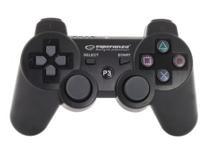 PS3 gamepad Bluetooth bezprzewodowy czarny kontroler do konsoli