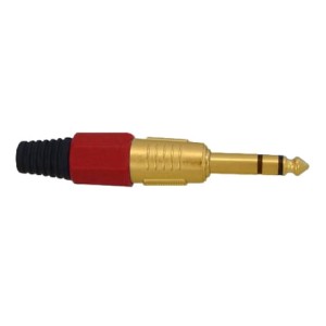 Wtyk Jack 6.3mm stereo gumowej obudowie (pozłacany)