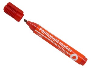 Marker permanentny czerwony okrągły