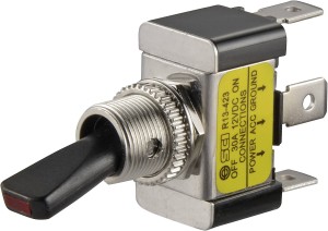 Przełącznik samochodowy dźwigniowy ASW-07D-2 czerwony