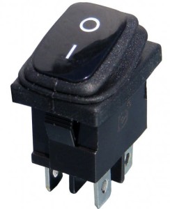 Przełącznik hermetyczny KCD6 czarny 4-pin