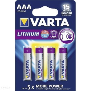 Baterie LR03 VARTA Lithium Professional blister 4szt