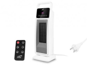 Termowentylator regulowany z grzałką ceramiczną, biały, 1400/2000W, PILOT