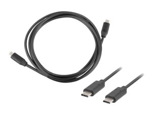 Kabel USB C - USB C  1,8m - czarny