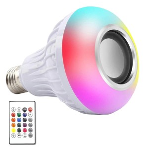 Żarówka kolorowa LED RGB z głośnikiem Bluetooth