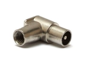 Wtyk antenowy kątowy wkręcany Telmor (metalowy)