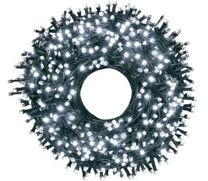 Lampki choinkowe 300 LED z programatorem - białe