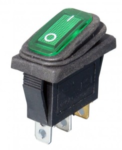 Przełącznik hermetyczny KCD3 12V - zielony