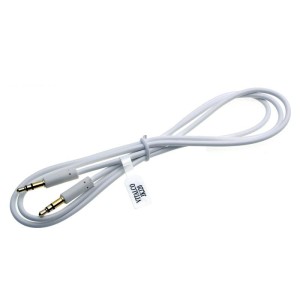 Kabel wtyk Jack 3.5  na wtyk Jack 3.5 SLIM biały - 2m