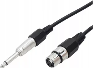 Wtyk Jack 6.3mm na wtyk XLR - 15m