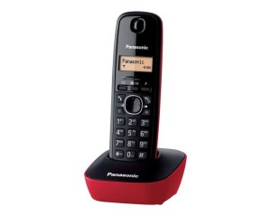 Telefon bezprzewodowy Panasonic KX-TG1611 czarno-czerwony