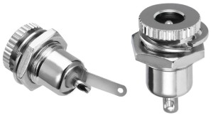 Gniazdo zasilające DC 2.5mm/5.5mm metalowe do obudowy