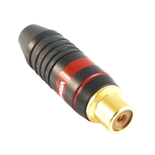 Gniazdo RCA cinch na kabel 6mm złocone NAKAMICHI/VITALCO