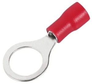 Konektor oczkowy izolowany średnica 8.4mm czerwony przekrój przewodu 0.5 - 1.5 mm2