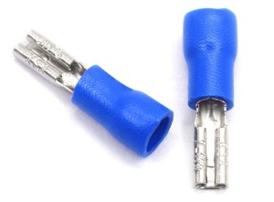 Konektor żeński 54200 2.8mm izolowany niebieski przekrój przewodu1.5 - 2.5 mm2