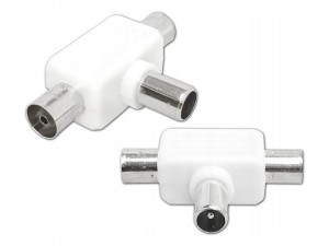 Trójnik antenowy indukcyjny (dwa gniazda na jeden wtyk)