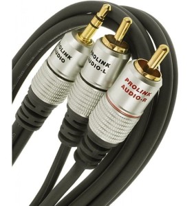 Przyłącze wtyk jack 3,5mm stereo na dwa wtyki RCA 15m Prolink Exclusive