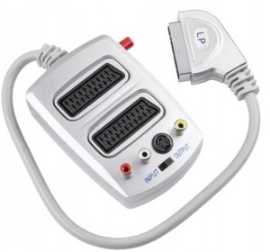 Przyłącze wtyk SCART na 2 gniazda SCART+ 3 gniazda RCA + gniazdo SVHS 4pin HQ