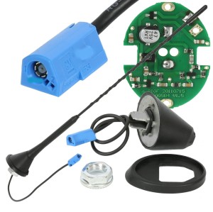 SAMOCHODOWA .ANTENA DACHOWA OPEL ZE WZMACNIACZEM NIEBIESKA