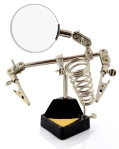 Uchwyt z lupą i podstawką pod lutownicę - trzecia ręka ZD10G