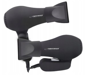 SUSZARKA DO WŁOSÓW SKŁADANA KOMPAKTOWA TURYSTYCZNA MAŁA 750 W czarna