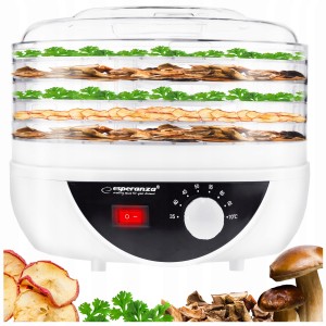 Suszarka do grzybów owoców warzyw ziół ryb 5 tacek 250W