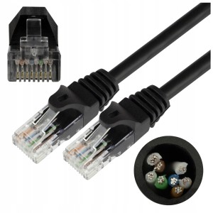 Przyłącze patchcord UTP kat. 5e (RJ45/RJ45) 5m