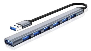 Komputerowy hub usb slim  1x3.0 6x2.0