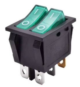 Przełącznik podświetlany podwójny ON-OFF 12V
