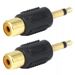 Adapter wtyk Jack 3.5mm na gniazdo RCA (cinch) złocony plastikowy